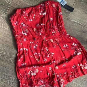 Red Sleeveless Romper size XL by City Studio
